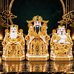 Bộ Tượng Tài – Địa – Kim Xịn Vàng Mạ Vàng Cao Cấp - Phát Lộc Chiêu Tài, Hòa Hợp & Vượng Khí