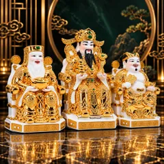 Bộ Tượng Tài – Địa – Kim Xịn Vàng Mạ Vàng Cao Cấp - Phát Lộc Chiêu Tài, Hòa Hợp & Vượng Khí