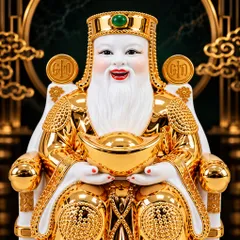 Bộ Tượng Tài – Địa – Kim Xịn Vàng Mạ Vàng Cao Cấp - Phát Lộc Chiêu Tài, Hòa Hợp & Vượng Khí