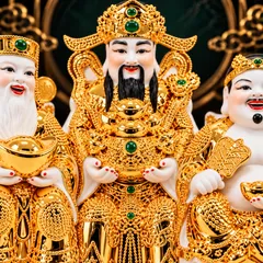 Bộ Tượng Tài – Địa – Kim Xịn Vàng Mạ Vàng Cao Cấp - Phát Lộc Chiêu Tài, Hòa Hợp & Vượng Khí