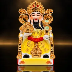 Bộ Tượng Tài – Địa – Phát Kim Vàng Mạ Vàng Cao Cấp - Phát Lộc Chiêu Tài, Hòa Hợp & Vượng Khí - Tụ Linh Các