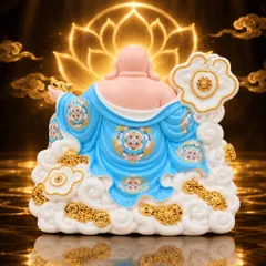 Tượng Phật Di Lặc Ngự Tòa Mây Xanh Dương Cao Cấp