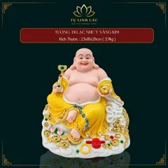 Tượng Phật Di Lặc Ngự Tòa Mây Như Ý Vàng Kim Cao Cấp