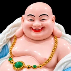 Tượng Phật Di Lặc Phú Quý Xanh Dương Phong Thuỷ - Chiêu Tài Tiến Bảo, Bình An - Tụ Linh Các
