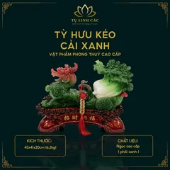 TỲ HƯU KÉO CẢI XANH - ĐỒ THỜ PHONG THUỶ NẠP TÀI LỘC