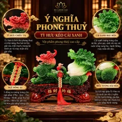 TỲ HƯU KÉO CẢI XANH - ĐỒ THỜ PHONG THUỶ NẠP TÀI LỘC
