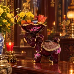 VOI TO DÂNG LỄ ĐỎ - ĐỒ THỜ PHONG THUỶ HỢP MỆNH HOẢ THỔ