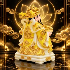 Tượng Thần Phát Tài Vàng Cao Cấp - Phát Lộc Chiêu Tài, Hòa Hợp Vượng Khí - Tụ Linh Các