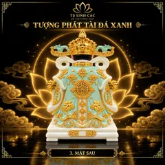 Tượng Thần Phát Tài Đá Xanh Cao Cấp - Phát Lộc Chiêu Tài, Hòa Hợp Vượng Khí - Tụ Linh Các