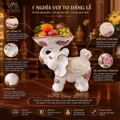 VOI TO DÂNG LỄ TRẮNG - ĐỒ THỜ PHONG THUỶ HỢP MỆNH KIM THUỶ