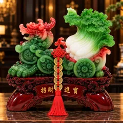 TỲ HƯU KÉO CẢI XANH ĐẬM - ĐỒ THỜ PHONG THUỶ TỤT LINH CÁC