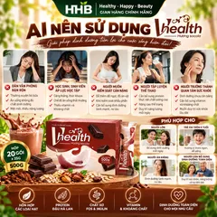 Vhealth Hương Socola Hỗn Hợp Các Loại Hạt, Protein Đậu Hà Lan, 20 Gói x 25g