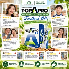 TOPAPRO Protein Thực Vật Từ Đậu Hà Lan Non-GMO, Bổ Sung Acid Amin Thiết Yếu