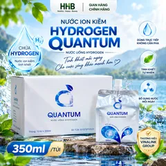 Nước Uống Ion Kiềm Hydrogen Quantum, Nước Chứa Hydrogen Dùng Trực Tiếp, Thùng 10 Túi