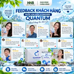 Nước Uống Ion Kiềm Hydrogen Quantum, Nước Chứa Hydrogen Dùng Trực Tiếp, Thùng 10 Túi