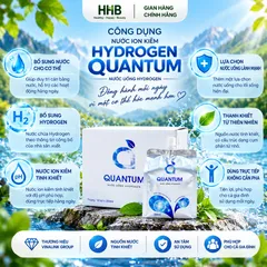 Nước Uống Ion Kiềm Hydrogen Quantum, Nước Chứa Hydrogen Dùng Trực Tiếp, Thùng 10 Túi