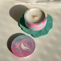 Lót nến hình lá sen dùng để Decor Trang Trí Khay đế lót nến thơm Trạm Hương Nến Thơm Thủ công