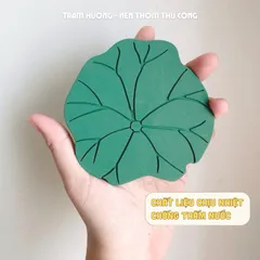 Lót nến hình lá sen dùng để Decor Trang Trí Khay đế lót nến thơm Trạm Hương Nến Thơm Thủ công