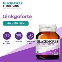 [ Nhập khẩu] Viên uống tăng cường trí nhớ Blackmores GinkgoForte hỗ trợ tuần hoàn máu chai 40 viên của úc