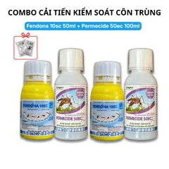 [Combo cải tiến] Fendona 10SC 50ml và Permecide 50EC 100ml diệt côn trùng, ruồi, muỗi,... tặng 2 bd