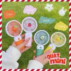 Quạt Mini Cầm Tay Tích Điện Su Su HKM Vinamilk - Quà Tặng Sữa Vinamilk - Gió Mạnh Mát R rượi Luôn Nha