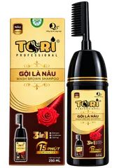 Dầu gội phủ bạc Tori - Gội là đen Gội là nâu - Chai lược 250ml
