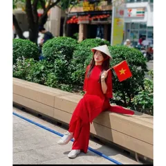 Cờ Việt Nam cầm tay, cờ vẫy, in sắc nét, vải mịn, công nghệ cắt không bị xơ viền