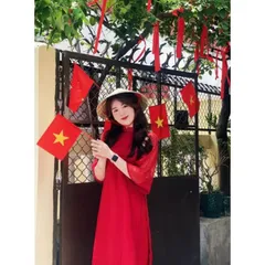 Cờ Việt Nam cầm tay, cờ vẫy, in sắc nét, vải mịn, công nghệ cắt không bị xơ viền