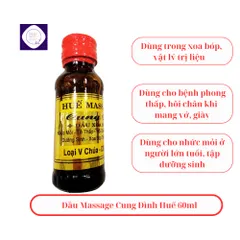 (Chính hãng) 5 Dầu xoa bóp massage Cung Đình  Huế  60ml,chiết xuất từ vị thuốc bắc,nhanh chóng hết mệt mỏi đau nhức
