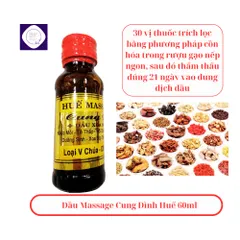 (Chính hãng) 5 Dầu xoa bóp massage Cung Đình  Huế  60ml,chiết xuất từ vị thuốc bắc,nhanh chóng hết mệt mỏi đau nhức