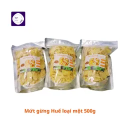 Gói 500g Mứt gừng Huế đặc biệt loại một, mứt gừng chuẩn vị Huế, đặc sản Huế, date luôn mới