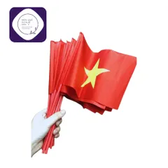 5 Cờ Việt Nam cầm tay, cờ vẫy, in sắc nét, vải mịn, công nghệ cắt không bị xơ viền