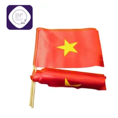5 Cờ Việt Nam cầm tay, cờ vẫy, in sắc nét, vải mịn, công nghệ cắt không bị xơ viền