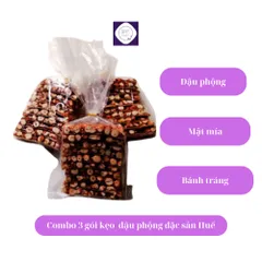Combo 3 gói kẹo lạc, kẹo đậu phộng chuẩn đặc sản Huế