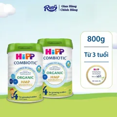 Sữa bột công thức HiPP 4 Organic Combiotic 800g Dành cho trẻ từ 3 tuổi.