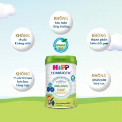 Sữa bột công thức HiPP Organic Combiotic Đủ Số