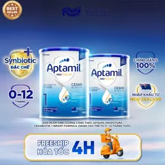 Sữa bột Aptamil Profutura Cesarbiotik New Zealand số 1 (380g + 800g) - Synbiotic đặc chế