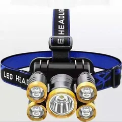 Đèn Pin Đội Đầu 5 Bóng LED Siêu Sáng, Chống Nước