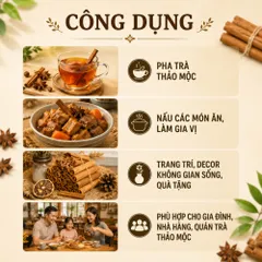 Quế Ống Điếu Dày Yên Bái Cắt Theo Yêu Cầu - Quế Văn Yên Cạo Sạch Vỏ Loại 1 - Trang Trí Decor Pha Trà