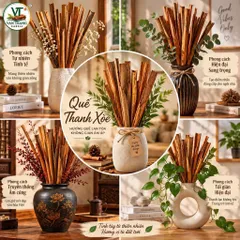 Quế Thanh Xòe 35-45cm Tự Nhiên | Quế Khô Làm Gia Vị Nấu Phở Bò Kho | Quế Decor Trang Trí Handmade