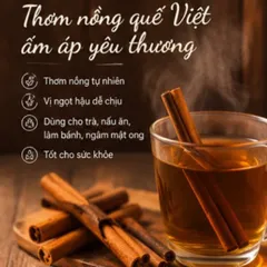Quế Ống Sáo Yên Bái 7-10cm Thơm Cay Đậm Vị - Gia Vị Nấu Phở, Pha Trà Tự Nhiên - 100g/200g/500g