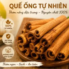 Quế Ống Sáo Yên Bái 7-10cm Thơm Cay Đậm Vị - Gia Vị Nấu Phở, Pha Trà Tự Nhiên - 100g/200g/500g