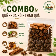 Combo Quế Sáo Hoa Hồi Thảo Quả Văn Yên Thơm Cay Tự Nhiên - Nấu Phở, Ướp Thịt Bò