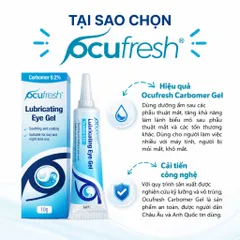 Combo 3 Tuýp Ocufresh Eye Gel Hỗ Trợ Dưỡng Ẩm Mắt, Sử Dụng Hằng Ngày Tuýp 10g