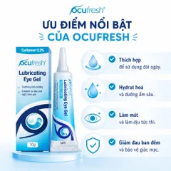 Combo 3 Tuýp Ocufresh Eye Gel Hỗ Trợ Dưỡng Ẩm Mắt, Sử Dụng Hằng Ngày Tuýp 10g