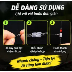 Hạt chặn silicon câu cá set 100 hạt chặn phao chặn chì chất liệu cao su dẻo dùng làm trục câu đài chuyên dụng độ bền cao