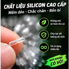 Hạt chặn silicon câu cá set 100 hạt chặn phao chặn chì chất liệu cao su dẻo dùng làm trục câu đài chuyên dụng độ bền cao