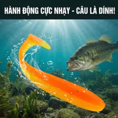 (COMBO 10-20)mồi mềm đuôi T 7cm cao cấp nhạy cá câu lure tặng lưỡi Jighead miễn phí phù hợp cho nhiều loại cá