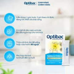 ￼Thực phẩm bảo vệ sức khỏe Men vi sinh Optibac Babies & Children 30 gói/hộp