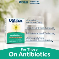 [ Nhập khẩu ] Thực phẩm bảo vệ sức khỏe Optibac For Those On Antibiotics 10 viên/hộp
